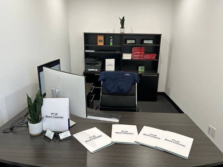 Bean Counter workspace in the Whittier office